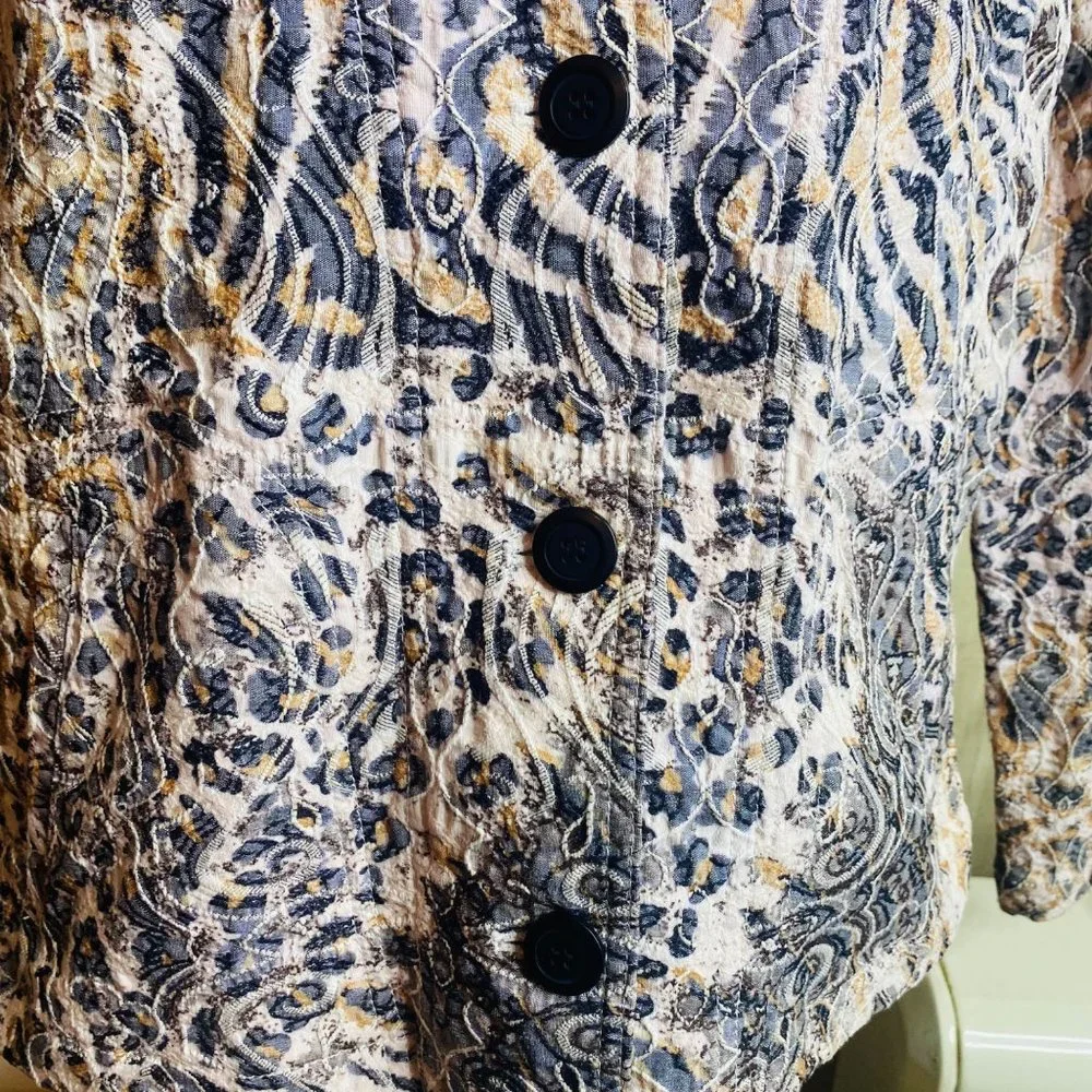 Baxter & Wells Petite size PS button front multicolor jacket - Picture 6 of 6